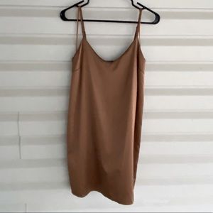 Tan Tank Tunic with Studded Straps